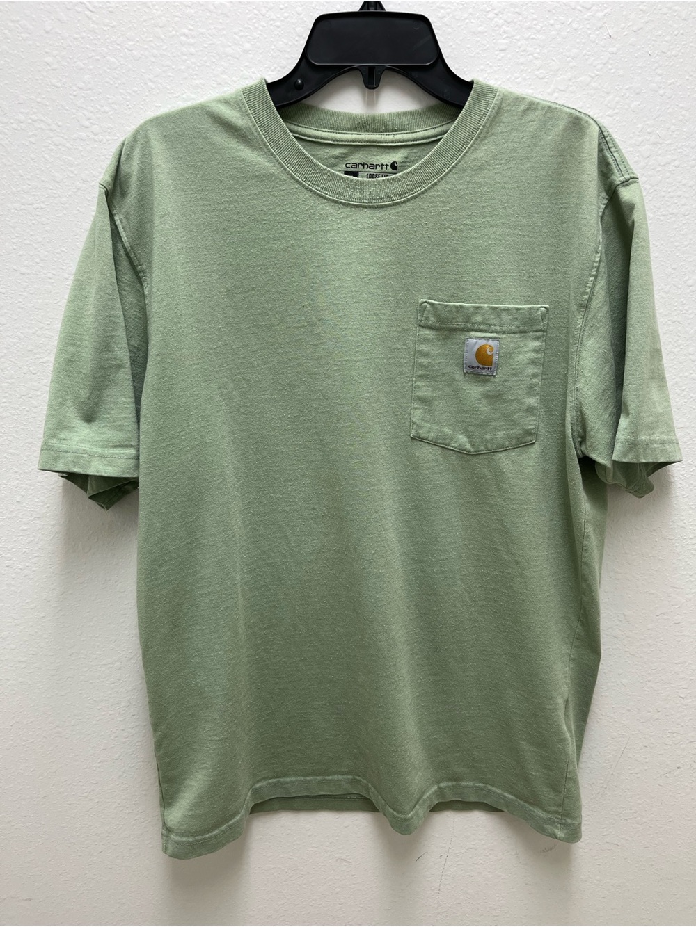 Carhartt K87-M Green Loose Fit Pocket Logo Men's T-Shirt Size M
